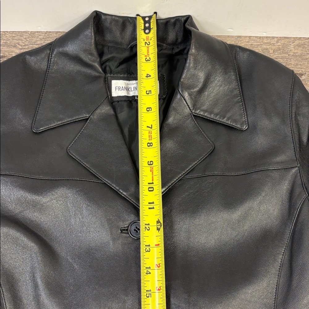 Franklin Allen Women’s Black Genuine Leather Jacket / Blazer – Size L - Picture 8 of 9